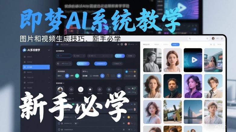即梦AI系统教学，图片和视频生成技巧，新手必学-985网创