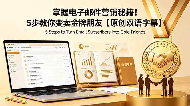 （18923期）掌握电子邮件营销秘籍！5步教你变卖金牌朋友【原创双语字幕】-985网创