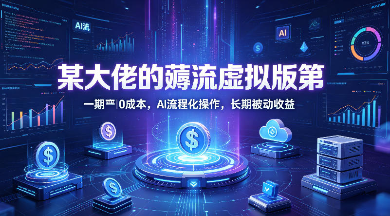 某大佬的薅流虚拟版第一期丨0成本，AI流程化操作，长期被动收益-985网创