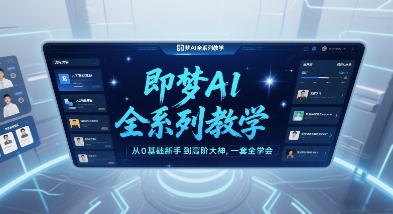 即梦AI全系列教学，从0基础新手到高阶大神，一套全学会-985网创