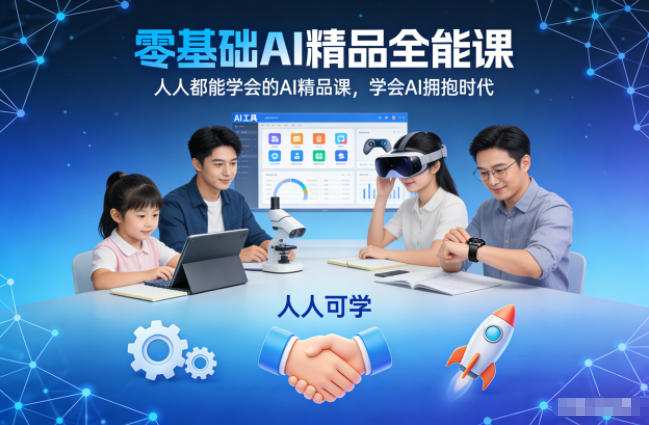 零基础AI精品全能课，人人都能学会的AI精品课，学会AI拥抱时代-985网创