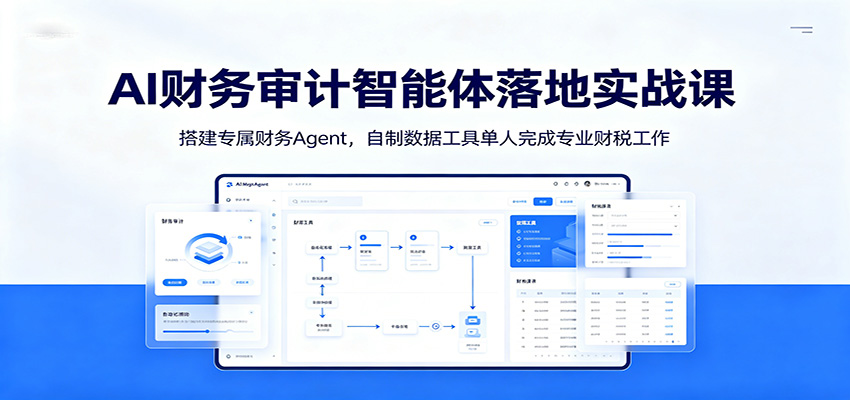 AI财务审计智能体落地实战课：搭建专属财务Agent，自制数据工具单人完成专业财税工作-985网创