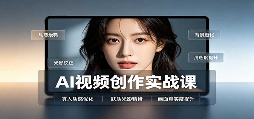 AI视频创作实战课：人物面部情绪调试，真人质感优化，提示词模板与变现方向-985网创