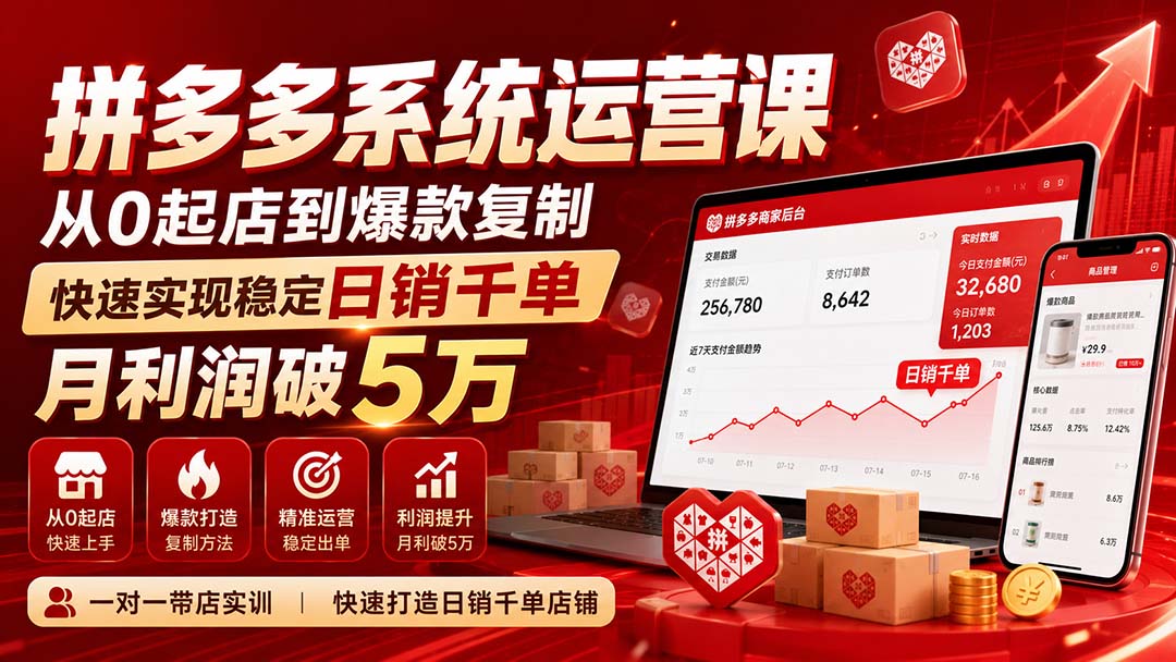 拼多多系统运营课(更新8月-985网创
