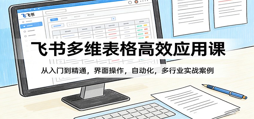 飞书多维表格高效应用课：从入门到精通，界面操作，自动化，多行业实战案例-985网创