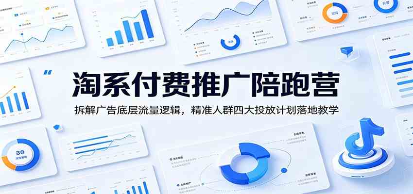 淘系付费推广陪跑营：拆解广告底层流量逻辑，精准人群四大投放计划落地教学-985网创