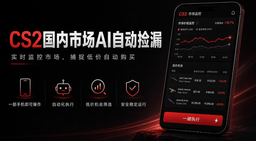 游戏市场AI自动监控，实时检测差价捡漏，简单轻松，日入300+【揭秘】-985网创
