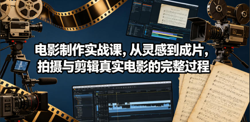 电影制作实战课，从灵感到成片，拍摄与剪辑真实电影的完整过程【原创双语字幕】-985网创