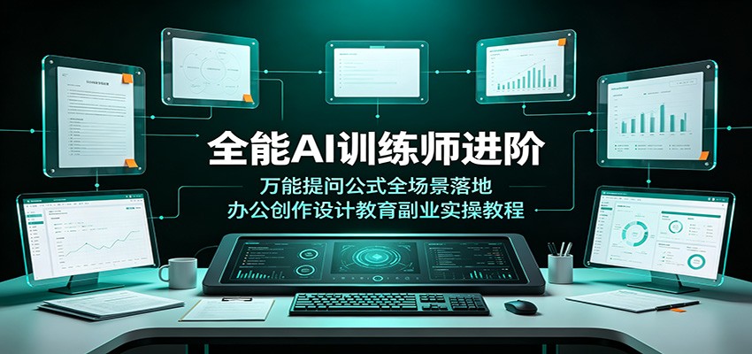 全能AI训练师进阶：万能提问公式全场景落地，办公创作设计教育副业实操教程-985网创