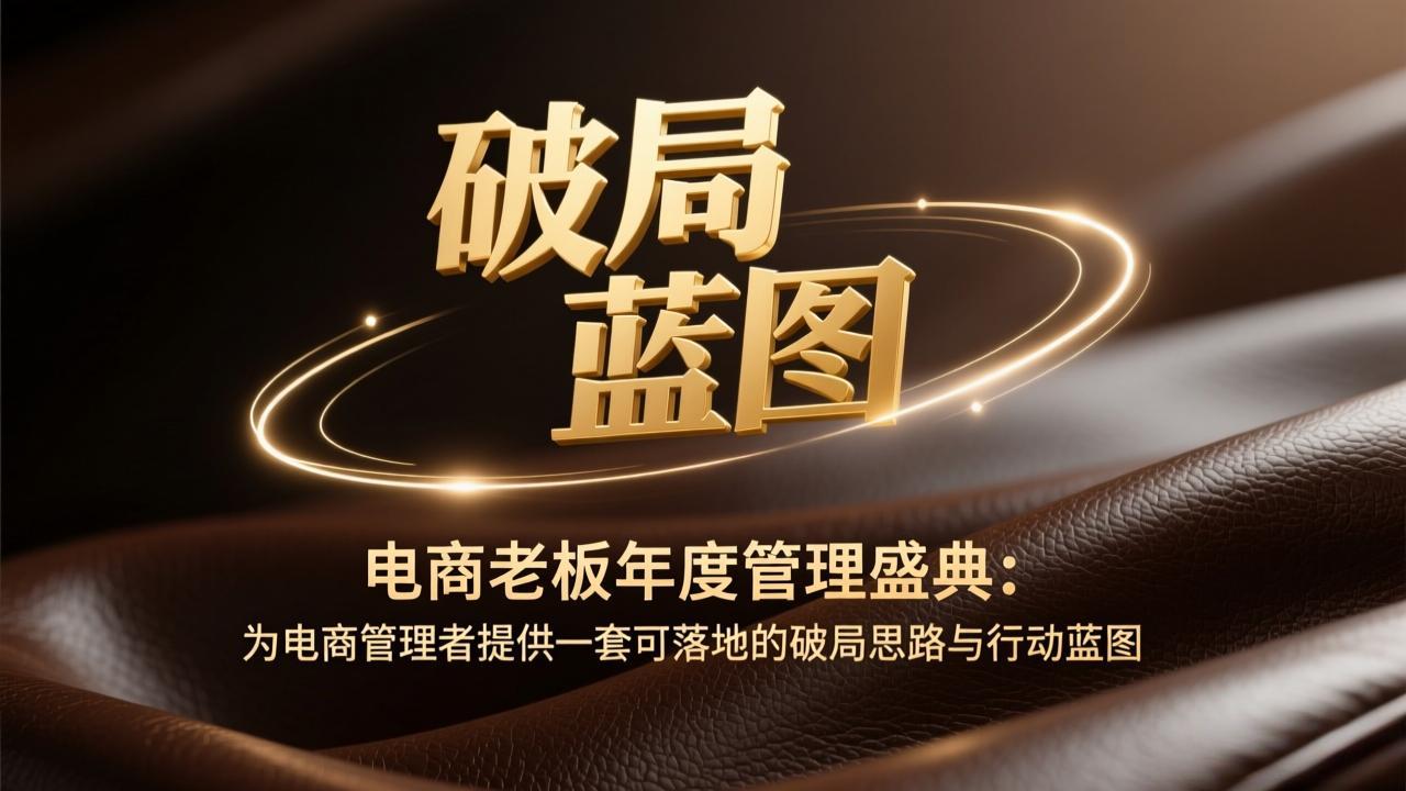 电商老板年度管理盛典：为电商管理者提供一套可落地的破局思路与行动蓝图-985网创