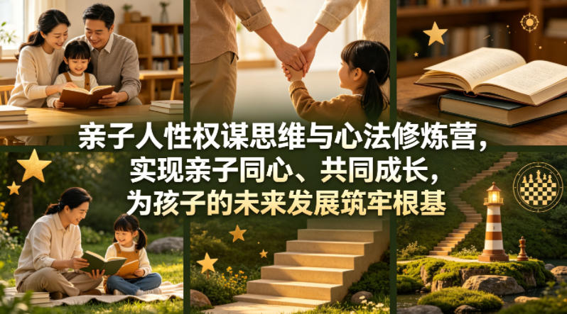 亲子人性权谋思维与心法修炼营，实现亲子同心、共同成长，为孩子的未来发展筑牢根基【音频】-985网创