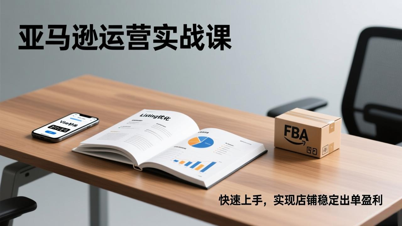亚马逊运营实战课，Listing优化、Vine秒杀、FBA发货，快速上手，实现店铺稳定出单盈利-985网创