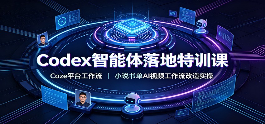 Codex智能体落地特训课：Coze平台工作流，小说书单AI视频工作流改造实操-985网创