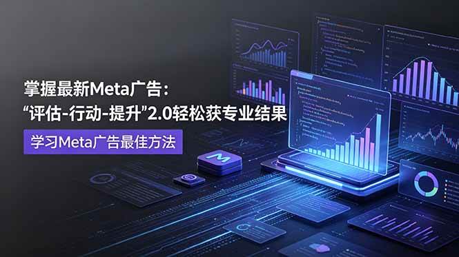 （18972期）掌握最新的Meta广告，通过“评估-行动-提升”2.0版本轻松获得专业级结果。学习目前学习Meta广告的最佳方法-985网创