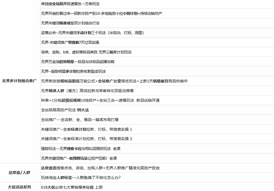 图片[2]-2026淘天开单秘籍PRO实战陪跑课程：全套落地运营玩法，一站式解决淘宝流量低、不出单难题(更新260906-985网创