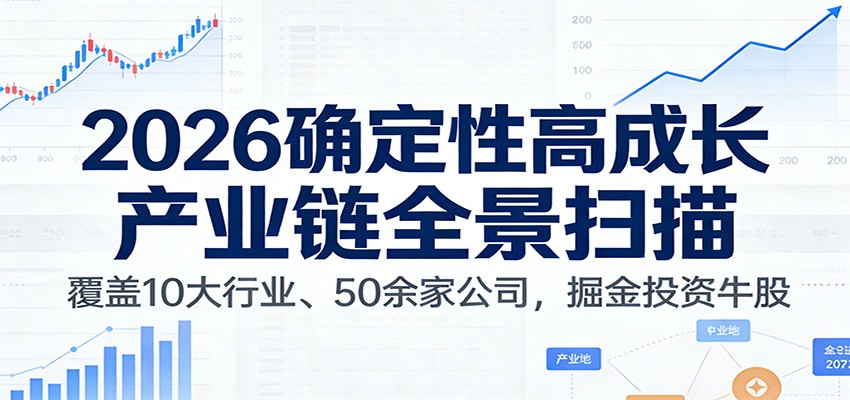 付费文章：2026确定性高成长产业链全景扫描：覆盖10大行业、50余家公司，掘金投资牛股-985网创