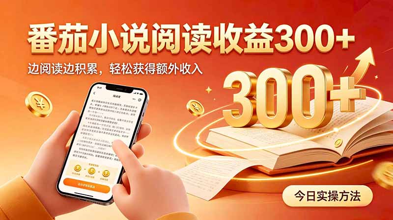 全自动番茄挂机玩法，日入300+边阅读边积累，轻松获得额外收入-985网创