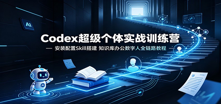 Codex超级个体实战训练营：安装配置Skill搭建，知识库办公数字人全链路教程-985网创