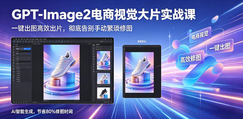 GPT-Image2电商视觉大片实战课，一键出图高效出片，彻底告别手动繁琐修图（更新）-985网创