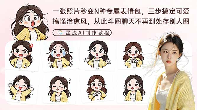 一张照片秒变N种专属表情包，三步搞定可爱搞怪治愈风，从此斗图聊天不再到处存别人图-985网创