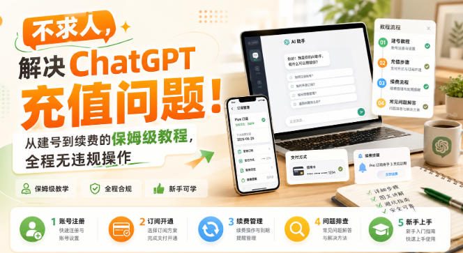 不求人，解决ChatGPT充值问题！从建号到续费的保姆级教程，全程无违规操作-985网创