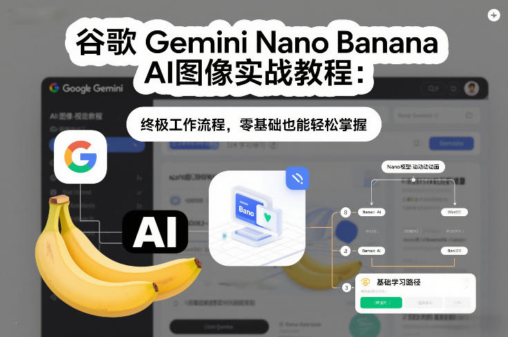 谷歌Gemini Nano Banana AI图像实战教程：终极工作流程，零基础也能轻松掌握-985网创