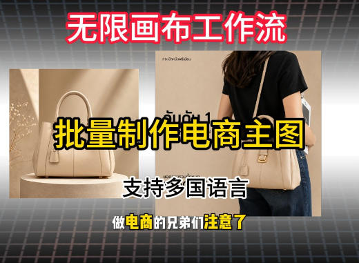 无限画布工作流搭建教程，一键电商主图批量制作，批量下载，支持多国语言-985网创