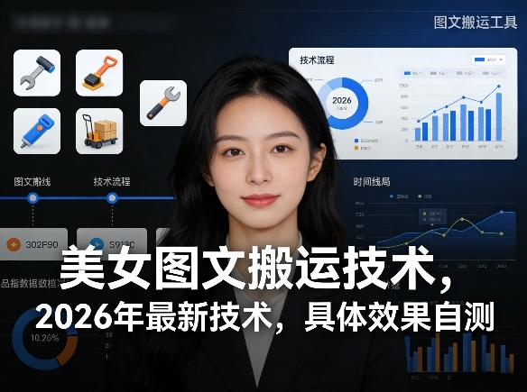 美女图文搬运技术，2026年最新技术，具体效果自测-985网创