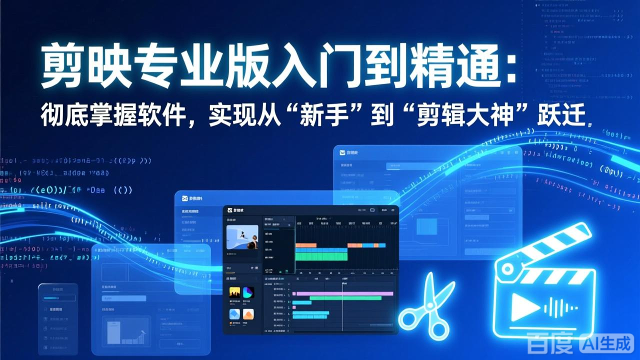 剪映专业版入门到精通：彻底掌握软件，实现从“新手”到“剪辑大神”跃迁-985网创