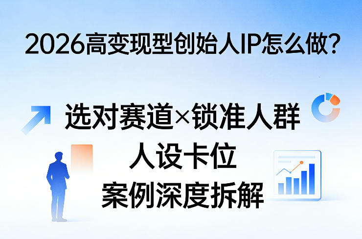 2026高变现型创始人IP怎么做？选对赛道×锁准人群×人设卡位×案例深度拆解-985网创