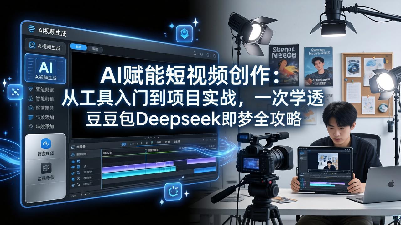 AI赋能短视频创作：从工具入门到项目实战，一次学透豆包Deepseek即梦全攻略-985网创
