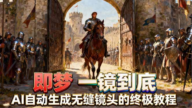 即梦AI一镜到底终极教程，智能补帧+运镜技巧，AI自动生成无缝丝滑长镜头高效出片-985网创