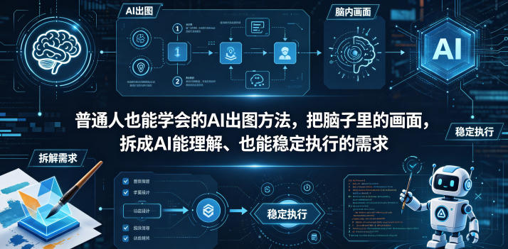 普通⼈也能学会的AI出图⽅法，把脑子里的画面，拆成AI能理解、也能稳定执行的需求【文档】-985网创