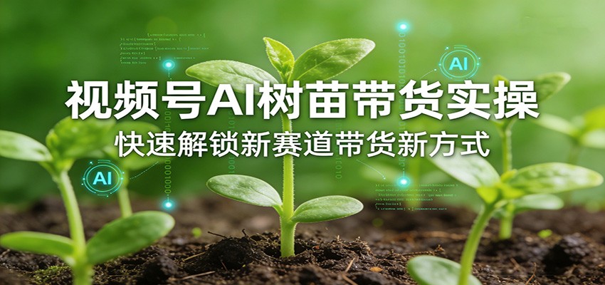 视频号AI树苗带货实操，快速解锁新赛道带货新方式-985网创