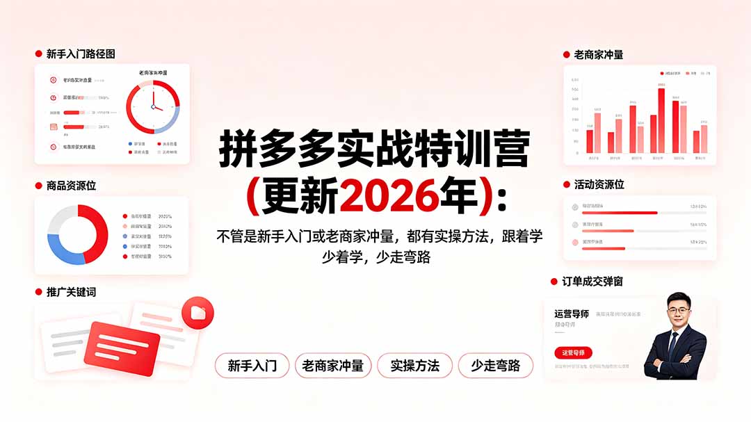 拼多多实战特训营(更新2026年-985网创