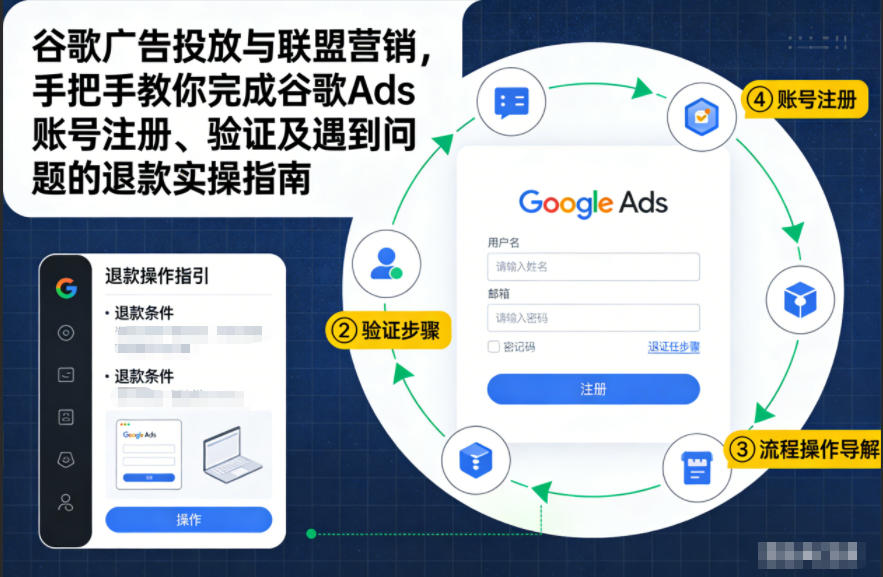 谷歌广告投放与联盟营销，手把手教你完成谷歌Ads账号注册、验证及遇到问题的退款实操指南-985网创