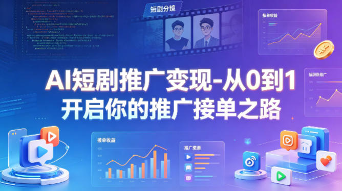 AI短剧推广变现-从0到1开启你的推广接单之路-985网创