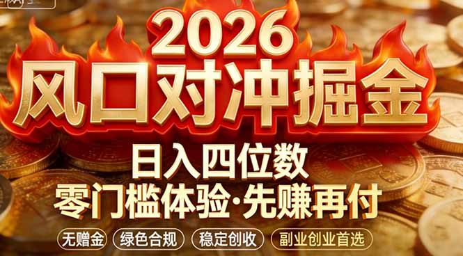 2026美金对冲套利，无赠金对冲策略保驾护航，低门槛易上手实操。单人单日收益2000+-985网创