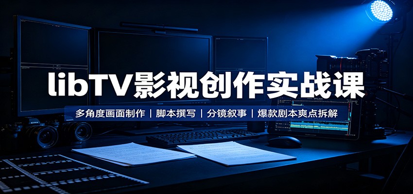 libTV影视创作实战课：多角度画面制作，脚本撰写，分镜叙事，爆款剧本爽点拆解-985网创