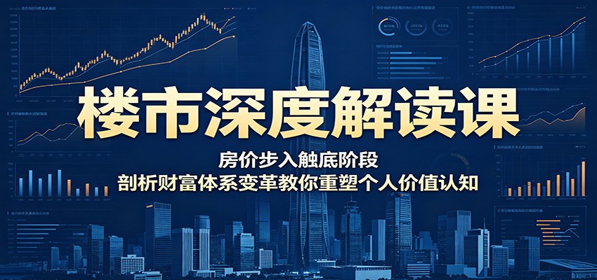 楼市深度解读课：房价步入触底阶段，剖析财富体系变革教你重塑个人价值认知-985网创