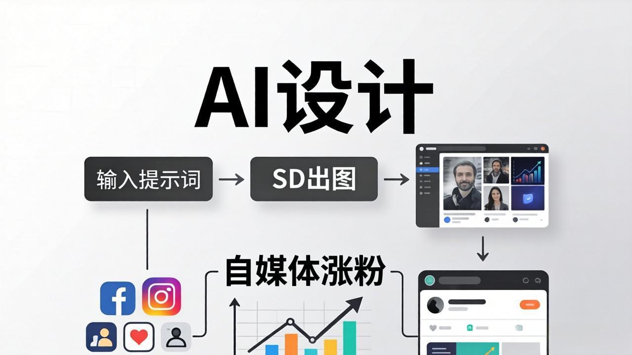 人人都是AI设计师：SD出图+自媒体涨粉一站教学，告别图文素材焦虑，AI设计让你轻松避开内卷-985网创