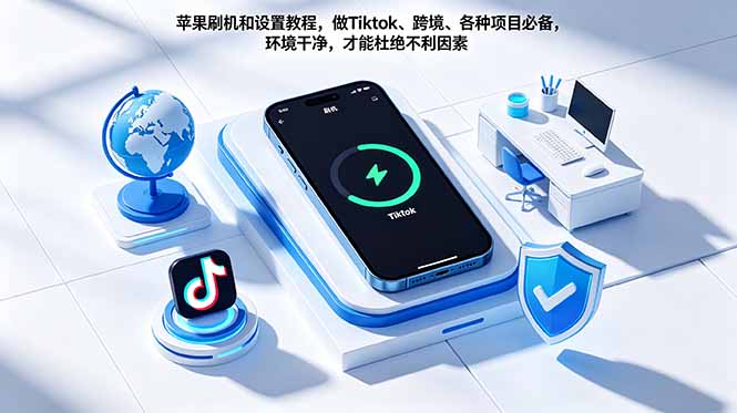苹果刷机和设置教程，做Tiktok、跨境、各种项目必备，环境干净，才能杜绝不利因素-985网创
