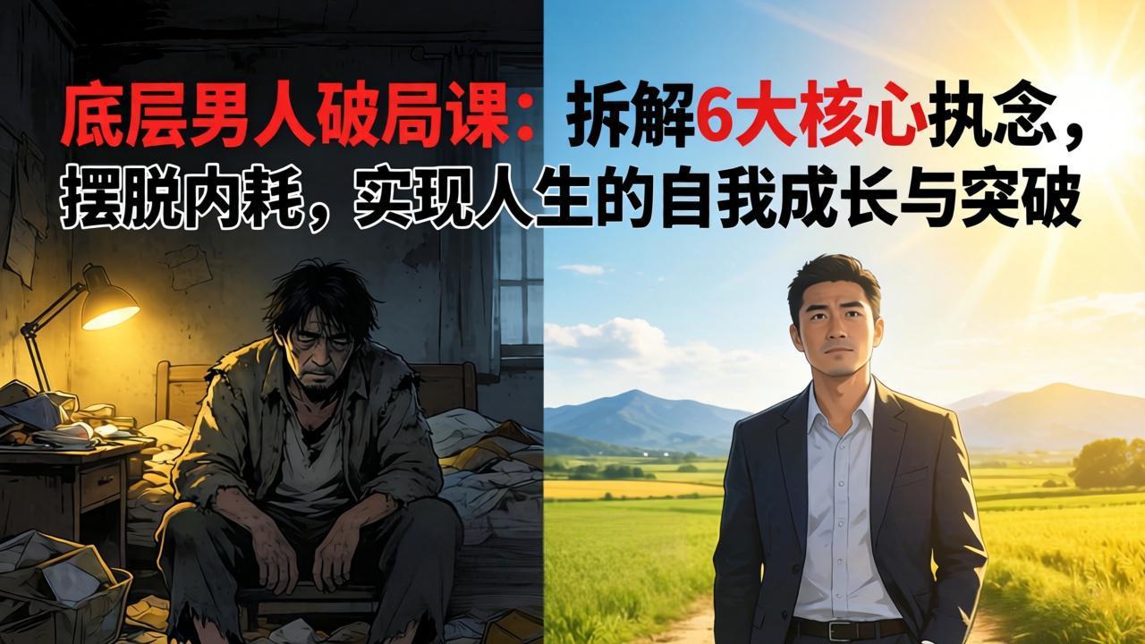 付费文章：底层男人破局课：拆解 6 大核心执念，摆脱内耗，实现人生的自我成长与突破-985网创