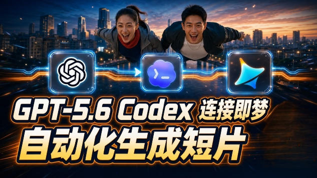 GPT-5.6 Codex连接即梦实测！自动生成＋拼接完整AI短片，全流程详解-985网创