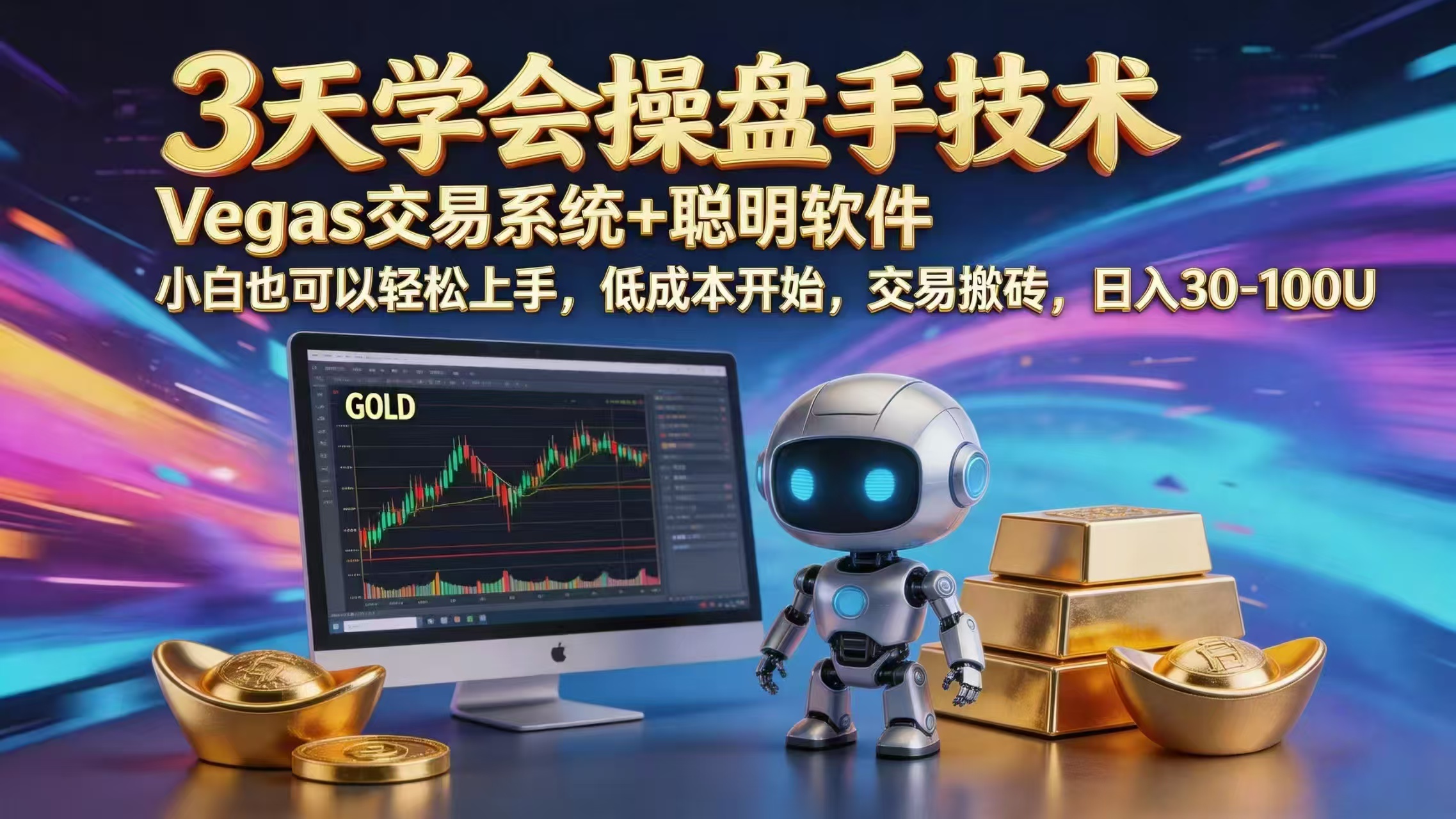 三天学会操盘手技术，vegas技术+聪明软件，小白也可以轻松上手，日入1000+-985网创