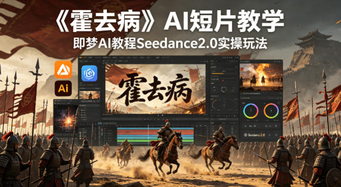 《霍去病》AI短片教学，即梦AI教程Seedance2.0实操玩法-985网创