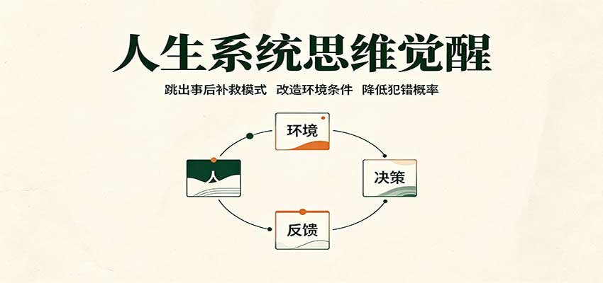 人生系统思维觉醒：跳出事后补救模式，改造环境条件，降低犯错概率-985网创