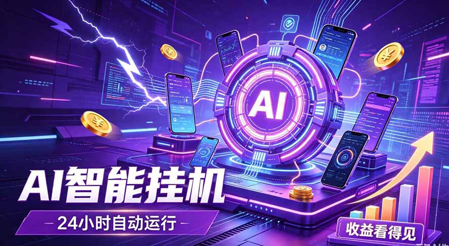AI智能广告挂机，躺赚新模式 设备托管运行，解放双手持续变现-985网创