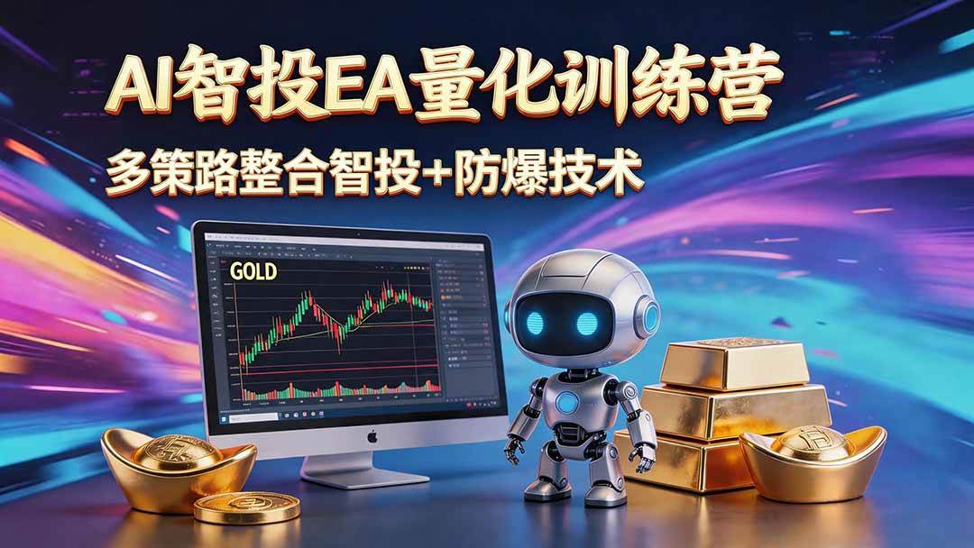 （18880期）AI智投EA量化运营技术，自动化黄金操盘技术，小白也可以轻松上手日入1000+-985网创