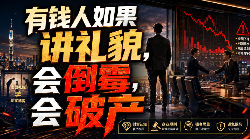 付费文章：有钱人如果讲礼貌，会倒霉，会破产-985网创